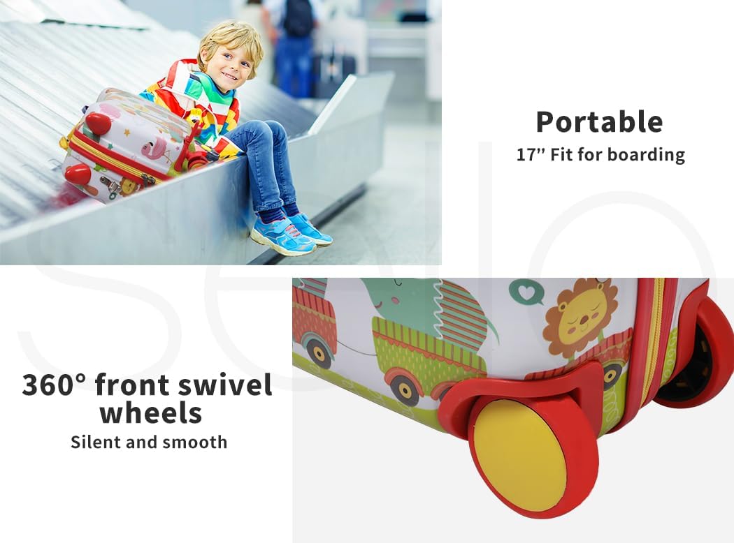 Παιδική Βαλίτσα 2 σε 1 Ride-On με Ρόδες 360°