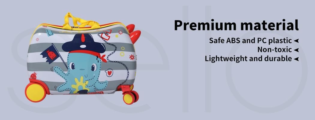 Παιδική Βαλίτσα 2 σε 1 Ride-On με Ρόδες 360°