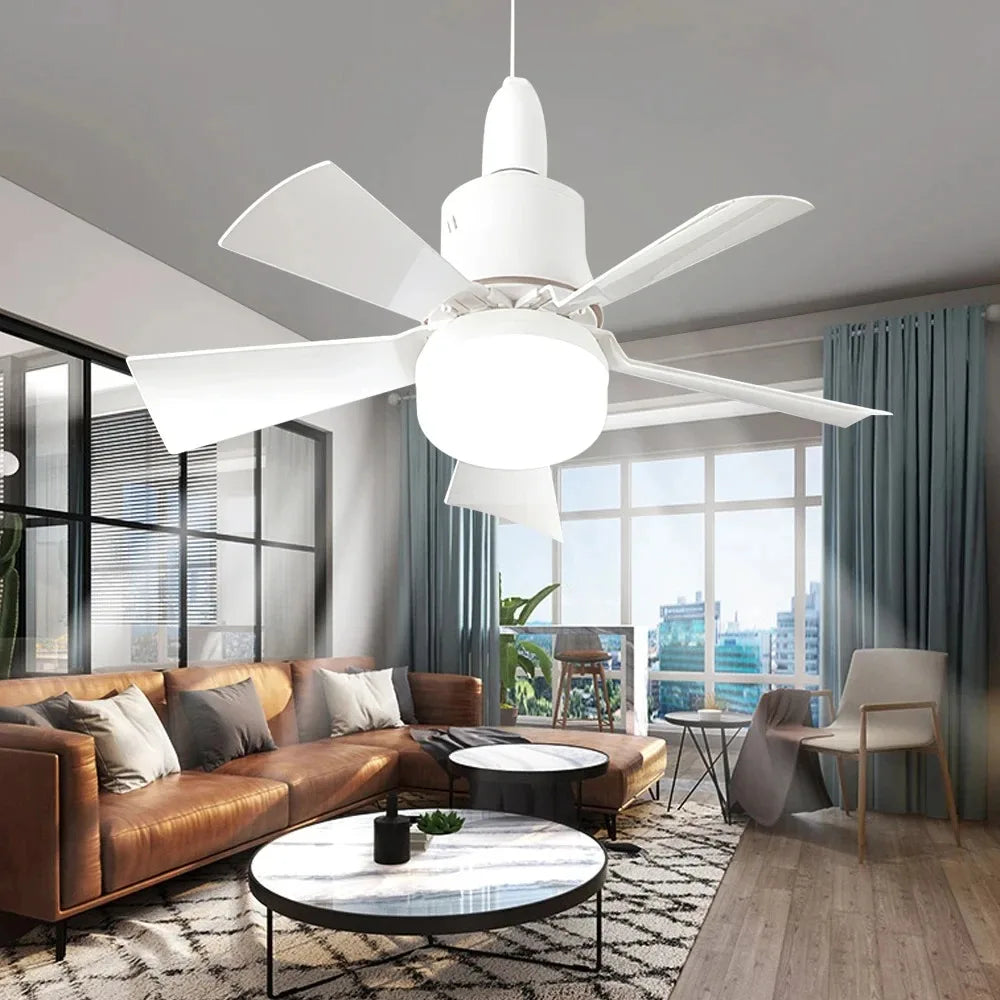 Φωτιστικό Ανεμιστήρας Οροφής 30W E27 με Τηλεχειριστήριο - Λειτουργία Ρύθμισης Έντασης LED, Έξυπνος Αθόρυβος Ανεμιστήρας για Υπνοδωμάτιο & Σαλόνι