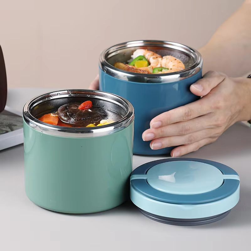 Ανοξείδωτο Θερμικό Δοχείο Φαγητού 630Ml ή 1000ml Με Στεγανό Διπλό Τοίχωμα Διατηρεί το Φαγητό Ζεστό