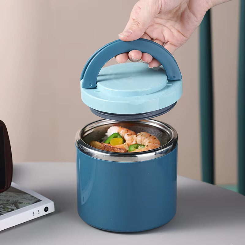 Ανοξείδωτο Θερμικό Δοχείο Φαγητού 630Ml ή 1000ml Με Στεγανό Διπλό Τοίχωμα Διατηρεί το Φαγητό Ζεστό