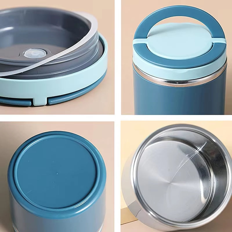 Ανοξείδωτο Θερμικό Δοχείο Φαγητού 630Ml ή 1000ml Με Στεγανό Διπλό Τοίχωμα Διατηρεί το Φαγητό Ζεστό