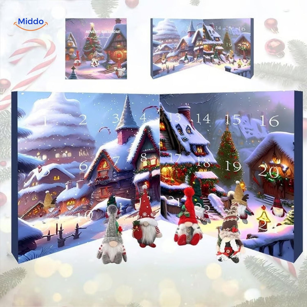 Λούτρινο Ημερολόγιο Αντίστροφης Μέτρησης Advent με Νάνους | Χριστουγεννιάτικο Δώρο