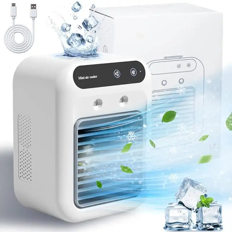 Συμπαγές Φορητό Ανεμιστηράκι Air Conditioner με Φόρτιση USB