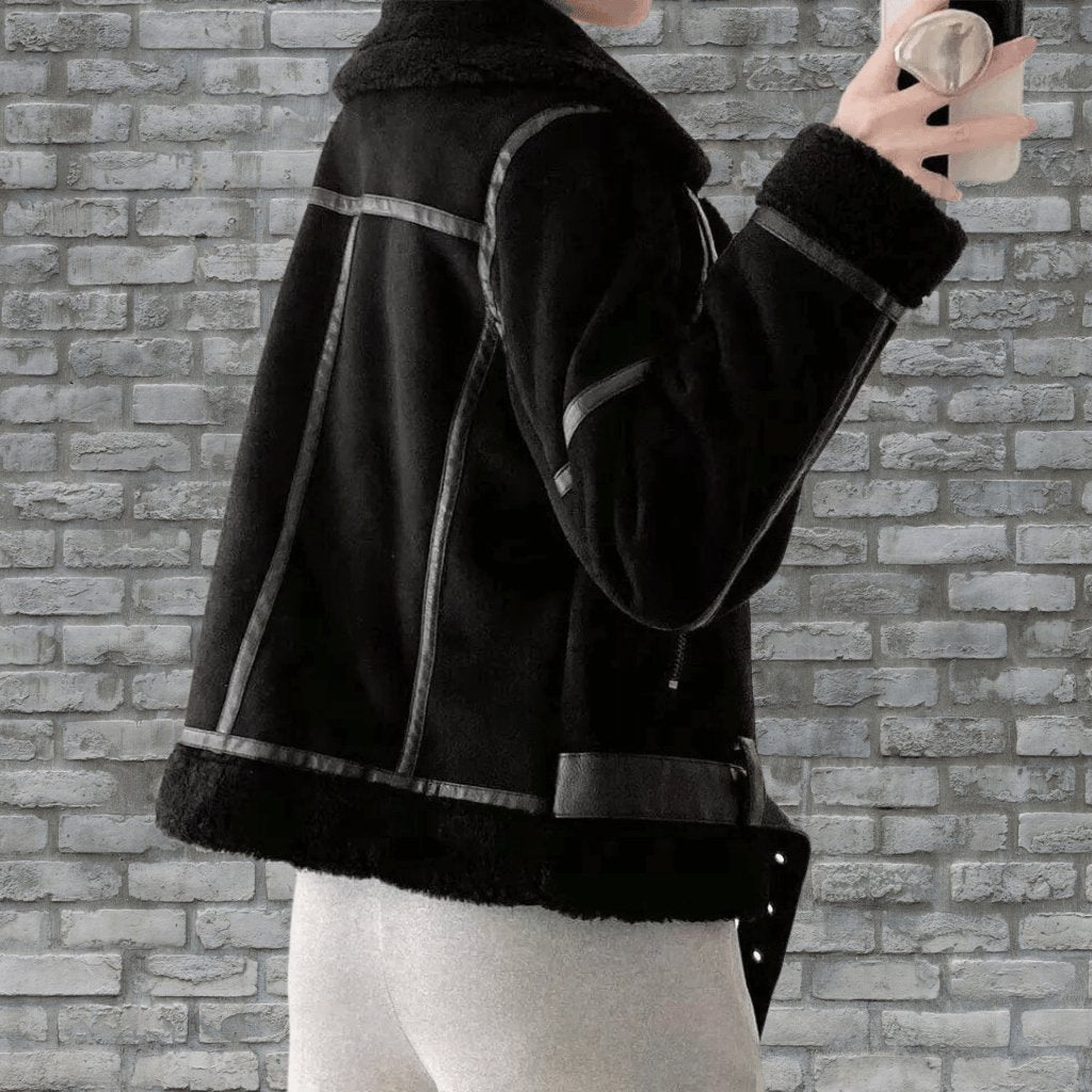 Γυναικείο Τζάκετ Aviator με Επένδυση Shearling