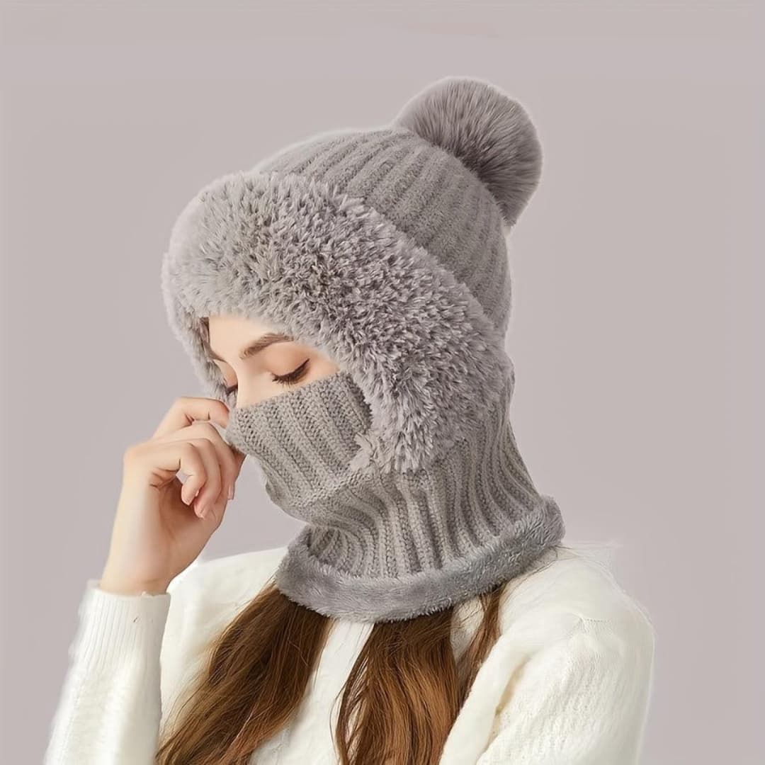 Αντιανεμική Ρυθμιζόμενη Μάσκα Σκι Balaclava από Fleece Sherpa με Περικαταστρωματική Λαιμού