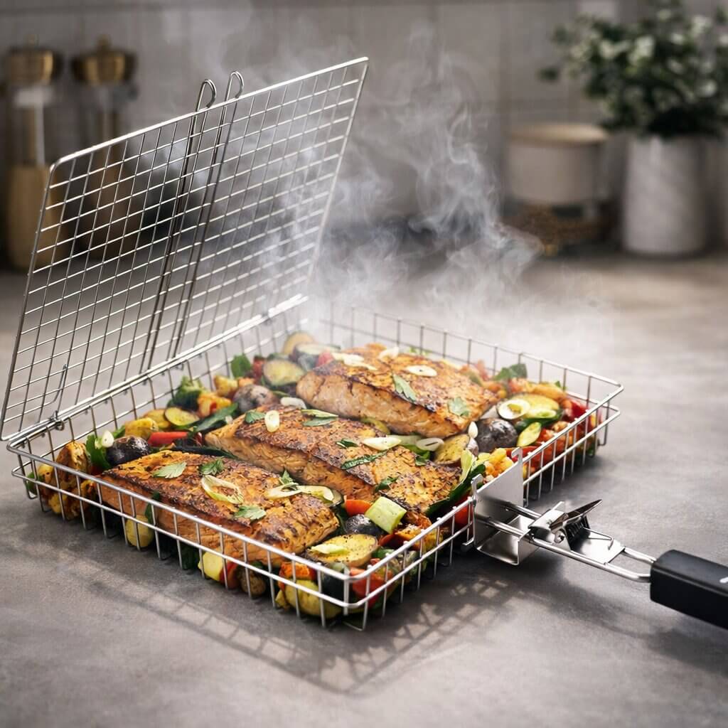 Καλάθι Ψησίματος BBQ | Ανοξείδωτο Ατσάλι | Ομοιόμορφη Κατανομή Θερμότητας