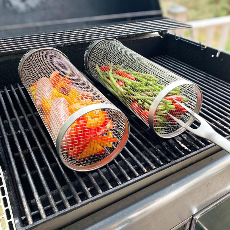 Καλάθι ψησίματος BBQ | Περιστροφή 360° | Ομοιόμορφη θερμότητα | Σχεδιασμός από ανοξείδωτο ατσάλι