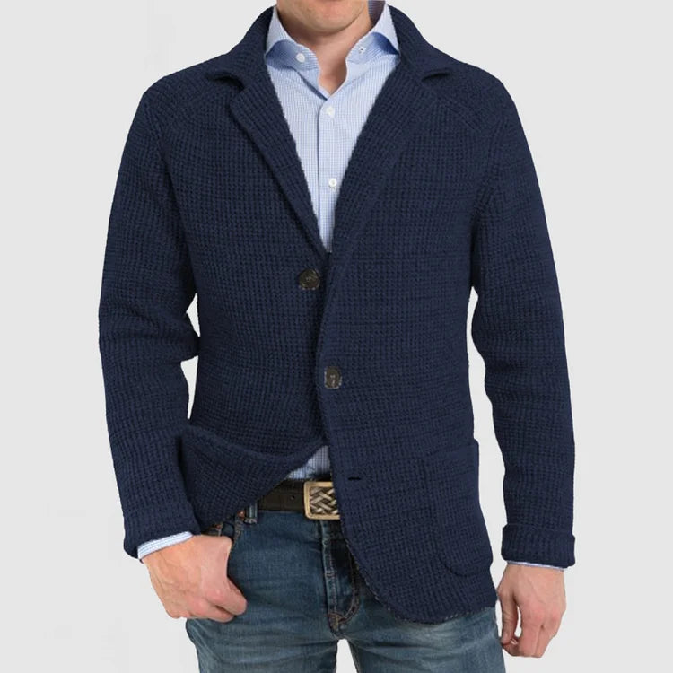 Ανδρικό Πλεκτό Σακάκι Blazer με Δύο Κουμπιά