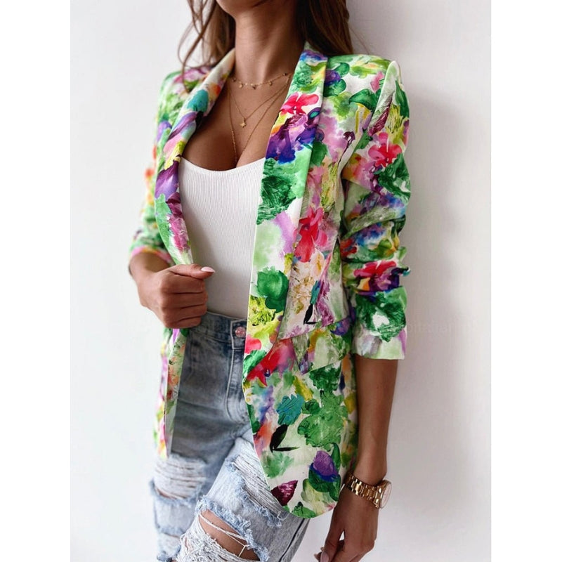 Γυναικείο σακάκι Blazer με βοτανικό φλοράλ μοτίβο