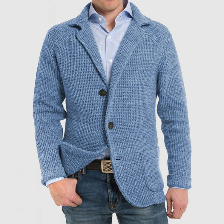 Ανδρικό Πλεκτό Σακάκι Blazer με Δύο Κουμπιά