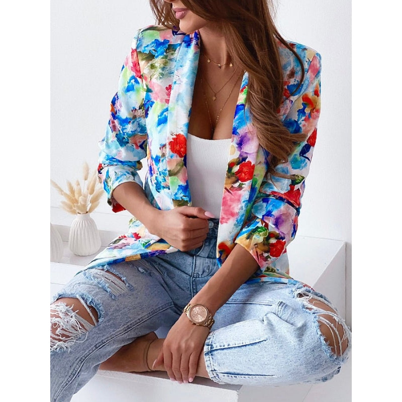 Γυναικείο σακάκι Blazer με βοτανικό φλοράλ μοτίβο