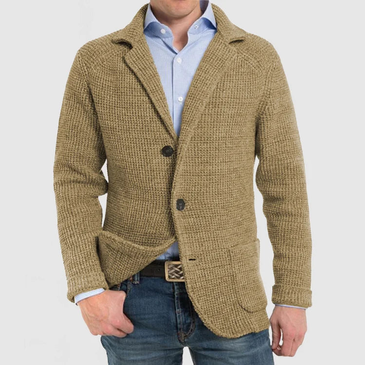 Ανδρικό Πλεκτό Σακάκι Blazer με Δύο Κουμπιά