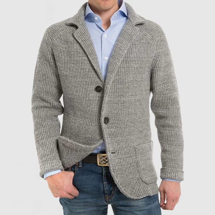 Ανδρικό Πλεκτό Σακάκι Blazer με Δύο Κουμπιά