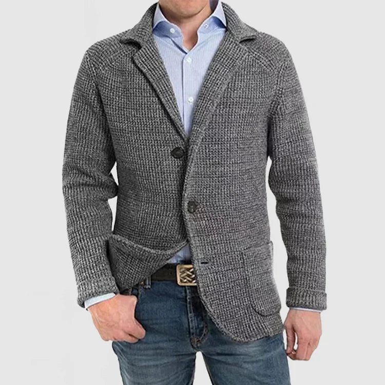 Ανδρικό Πλεκτό Σακάκι Blazer με Δύο Κουμπιά