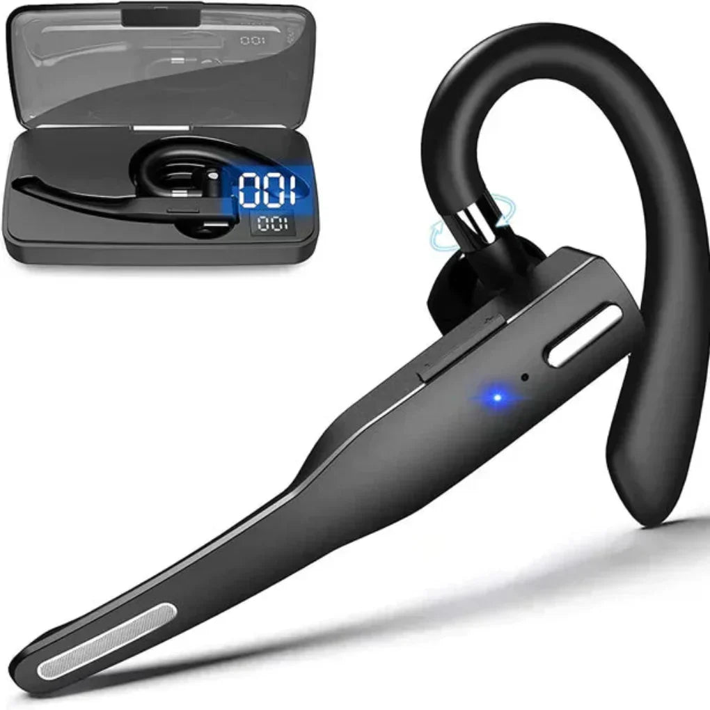 Ασύρματο Ακουστικό Bluetooth 5.1 με Άγκιστρο Αυτιού και Ακύρωση Θορύβου