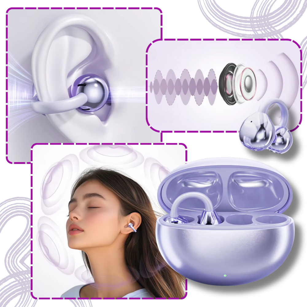 Ασύρματα Ακουστικά Bluetooth Clip-On Ανοιχτού Τύπου με Καθαρό Ήχο