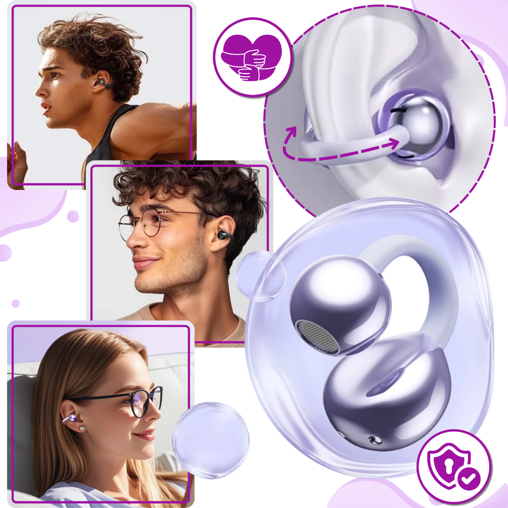 Ασύρματα Ακουστικά Bluetooth Clip-On Ανοιχτού Τύπου με Καθαρό Ήχο