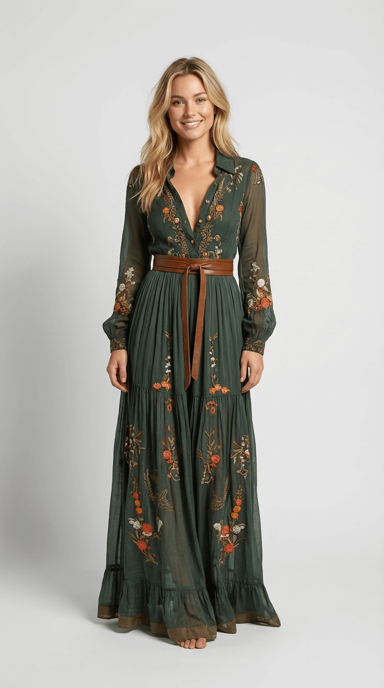 Boho Maxi Φόρεμα
