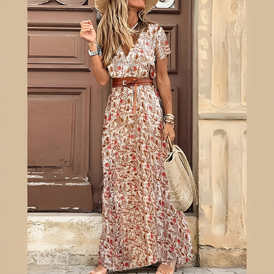 Γυναικείο Boho Vintage Φόρεμα με Ευέλικτο Μοτίβο