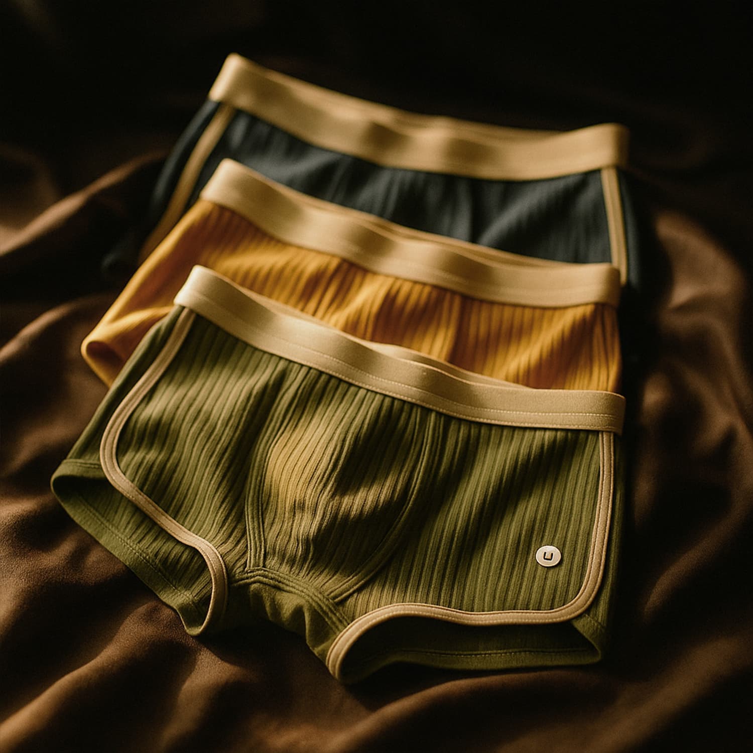 Ανδρικά Μποξεράκια Boxer Briefs από Μαλακό Βαμβάκι – Ριβ Σετ 3 Τεμαχίων