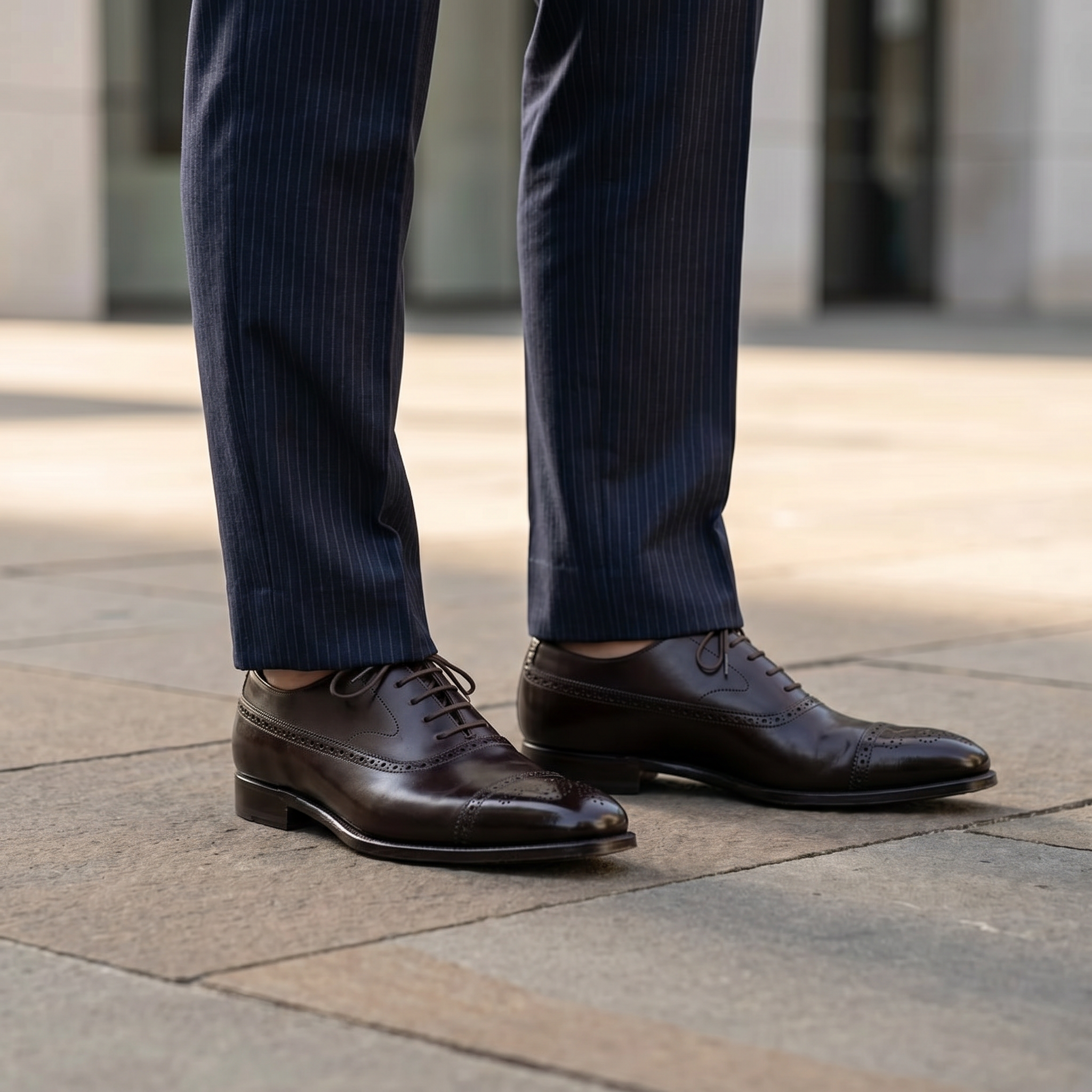Ανδρικά Δερμάτινα Παπούτσια Brogue | Επίσημα Παπούτσια με Κορδόνια