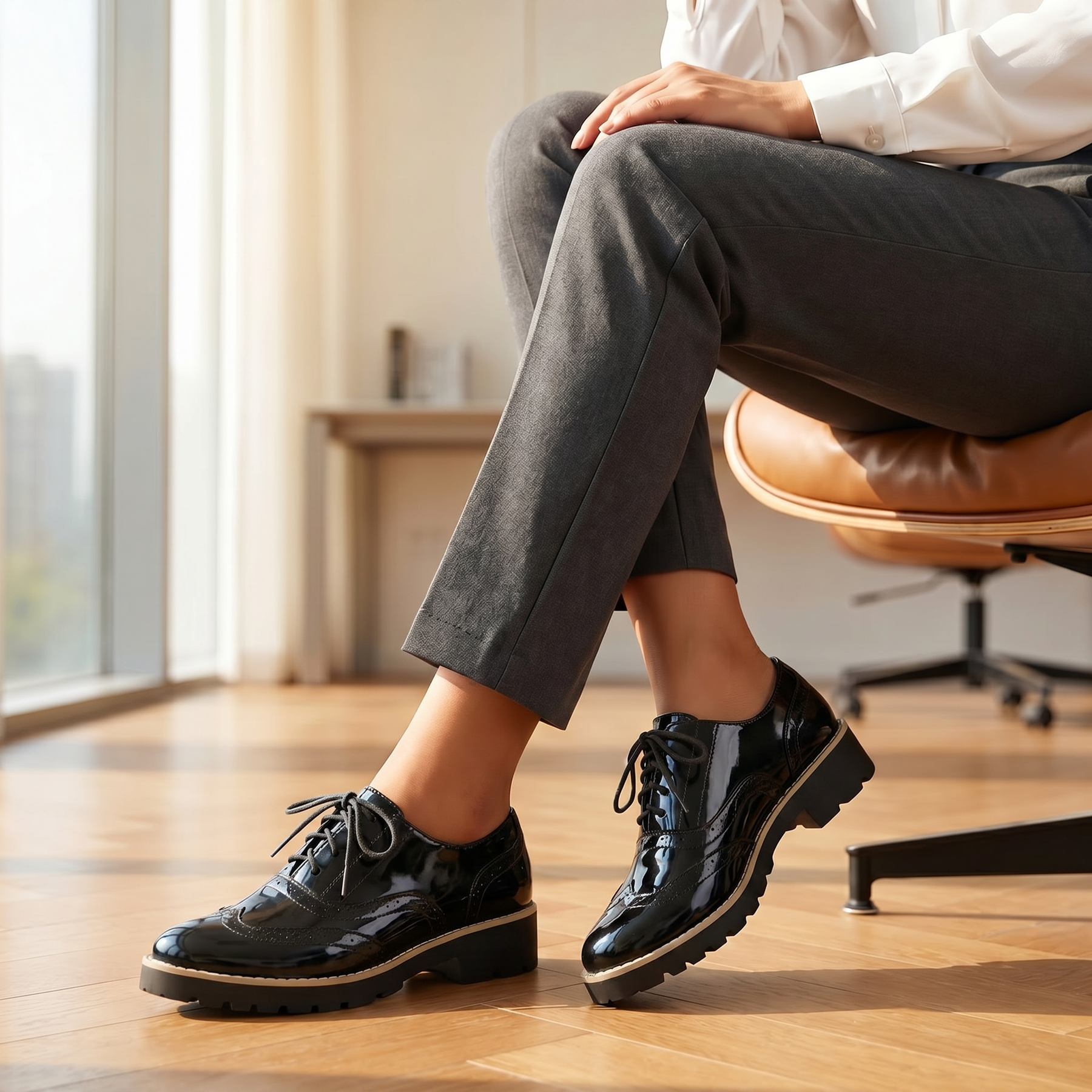 Γυναικεία Λουστρίνι Παπούτσια Brogue | Στυλ Oxford | Άνετη Εφαρμογή για Όλη την Ημέρα