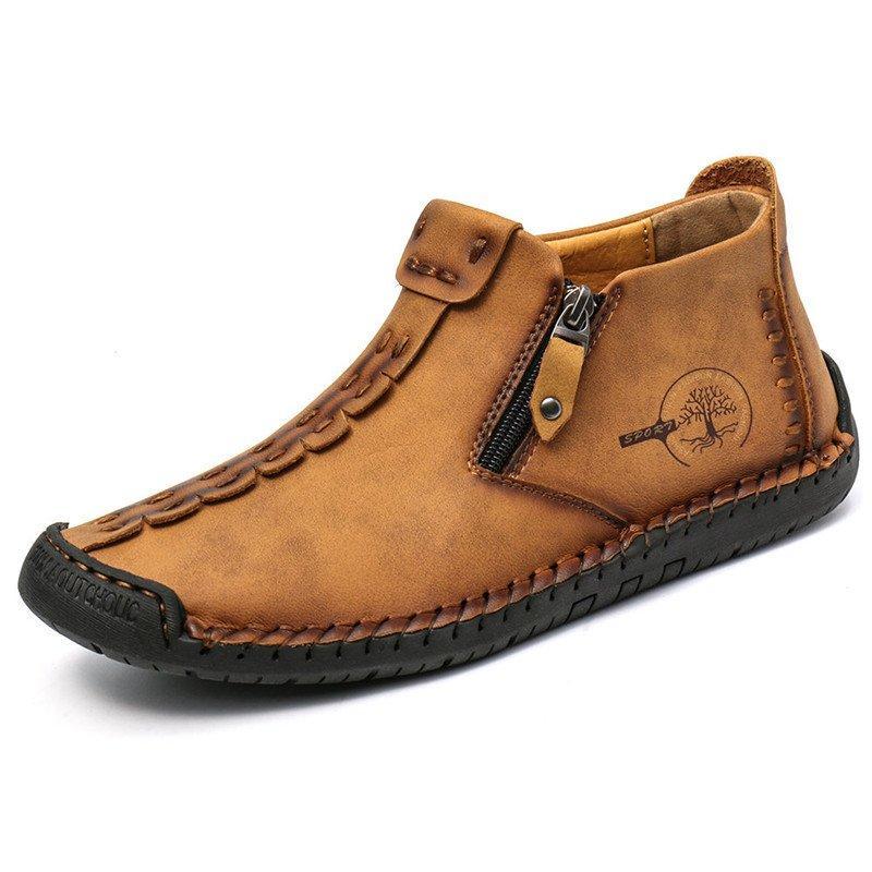 Ανδρικά Casual Μποτάκια Ραμμένα στο Χέρι Αντιολισθητικά