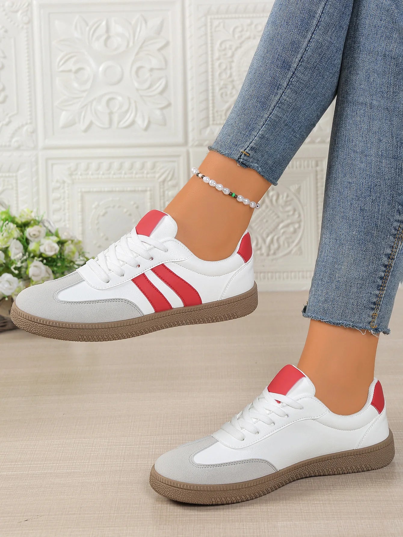 Γυναικεία Casual Sneakers με Κορδόνια
