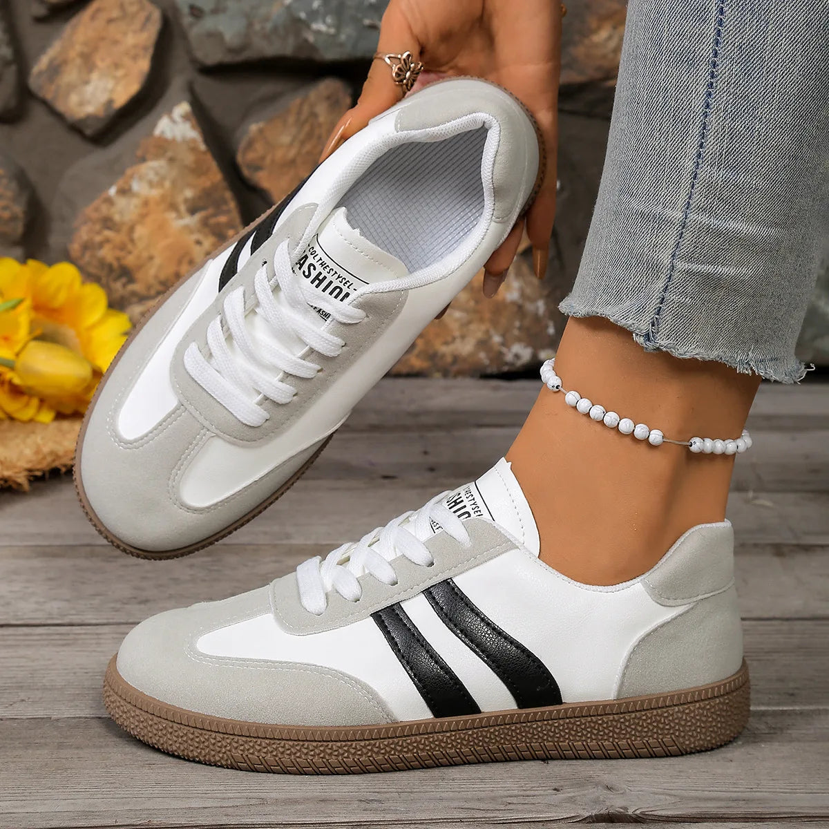 Γυναικεία Casual Sneakers με Κορδόνια