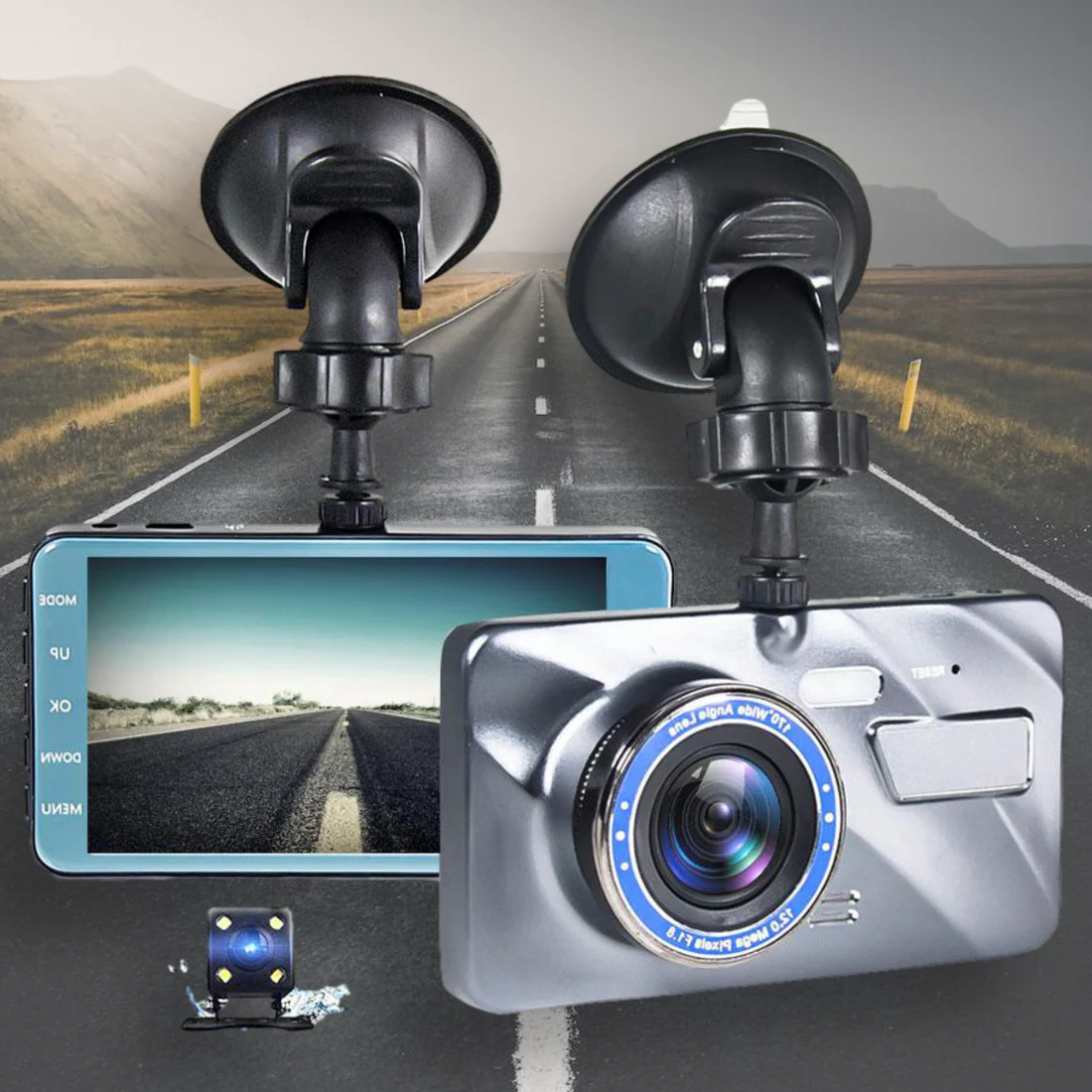 Ασύρματες Κάμερες Αυτοκινήτου Dashcam με Νυχτερινή Όραση Εμπρός και Πίσω