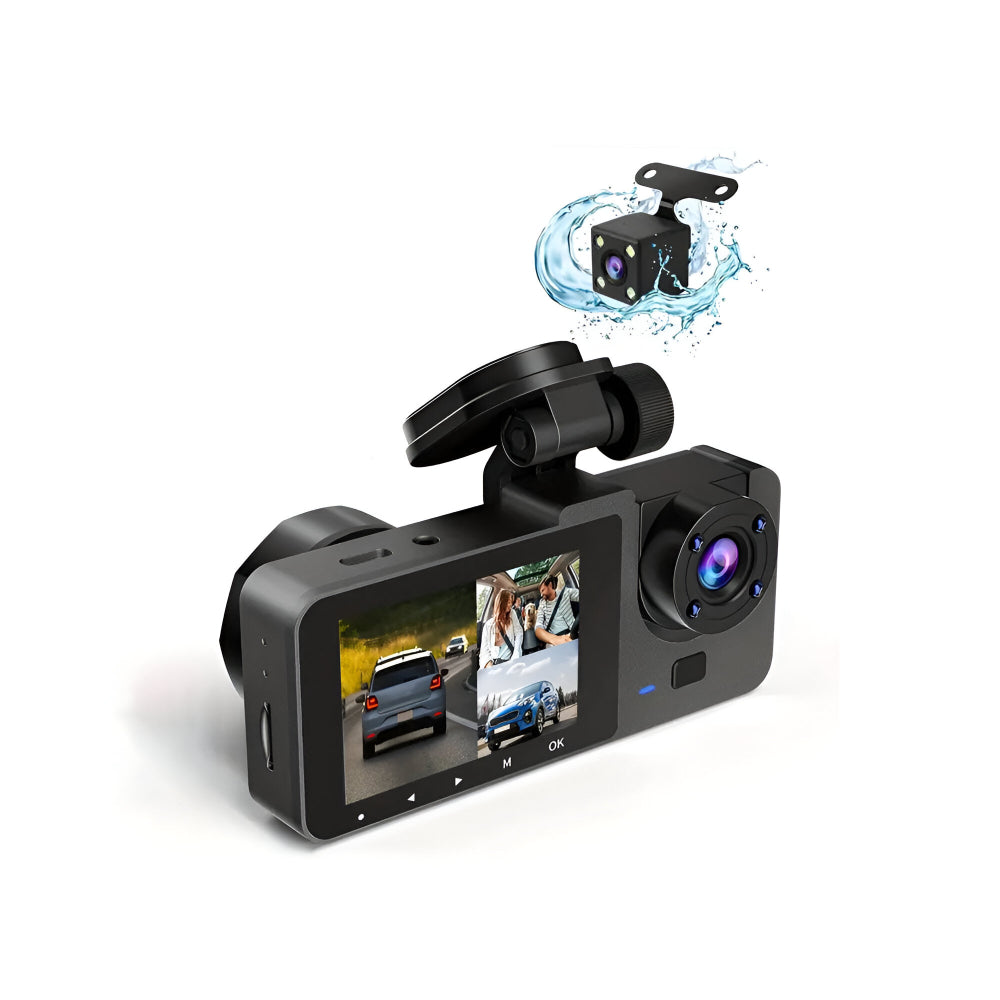 Κάμερα αυτοκινήτου Dashcam 1080P ευρυγώνια με διπλή εγγραφή
