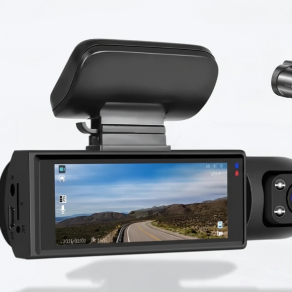 Dashcam Κάμερα Αυτοκινήτου 3 Καναλιών Full HD με Κάμερα Οπισθοπορείας και Νυχτερινή Όραση