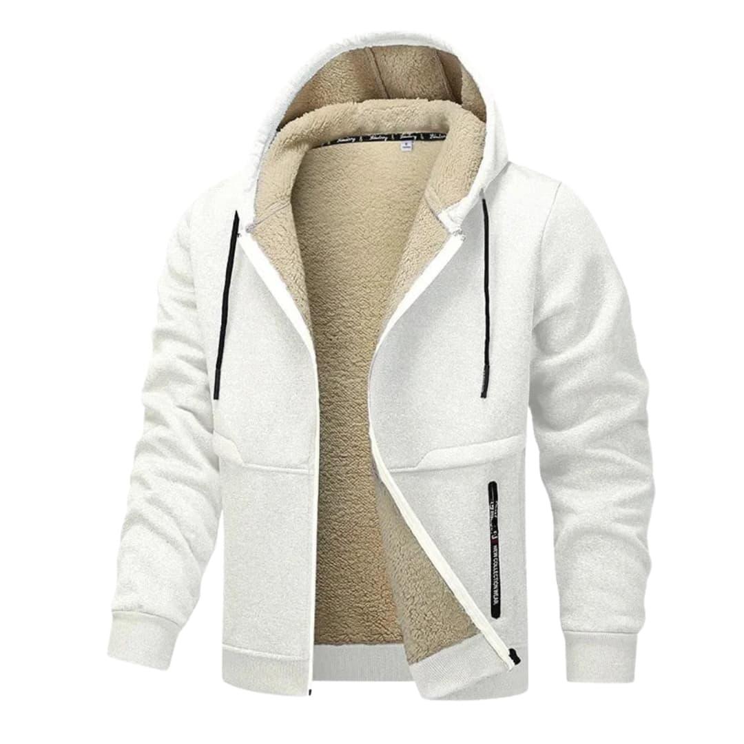 Ανδρική Ζακέτα Fleece με Φερμουάρ και Μακριά Μανίκια