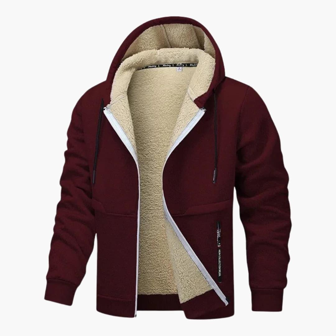 Ανδρική Ζακέτα Fleece με Φερμουάρ και Μακριά Μανίκια