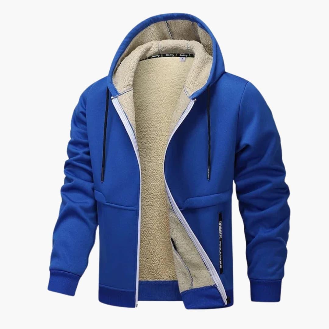 Ανδρική Ζακέτα Fleece με Φερμουάρ και Μακριά Μανίκια