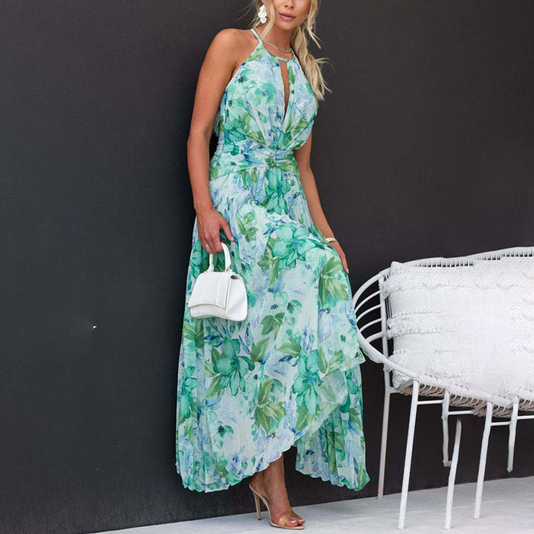 Κομψό Καλοκαιρινό Μάξι Φόρεμα Floral Breeze