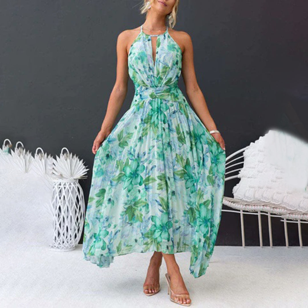 Κομψό Καλοκαιρινό Μάξι Φόρεμα Floral Breeze