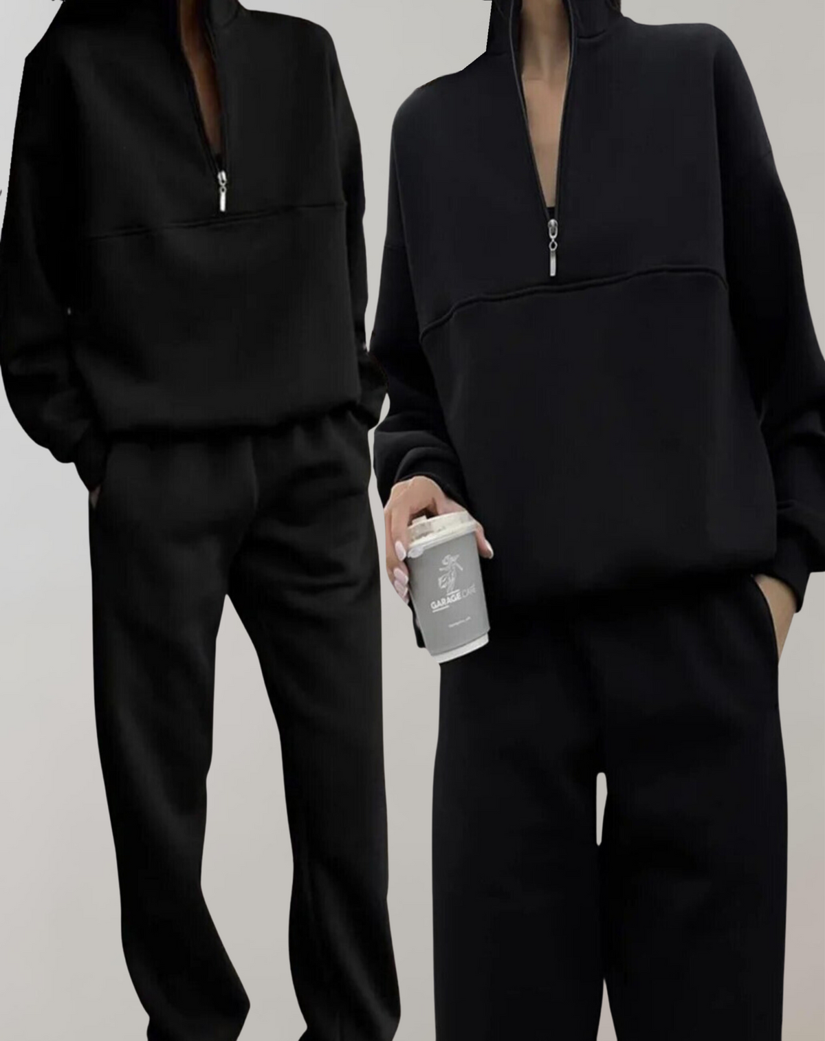 Γυναικείο Σετ Φόρμας με Φούτερ Half-Zip