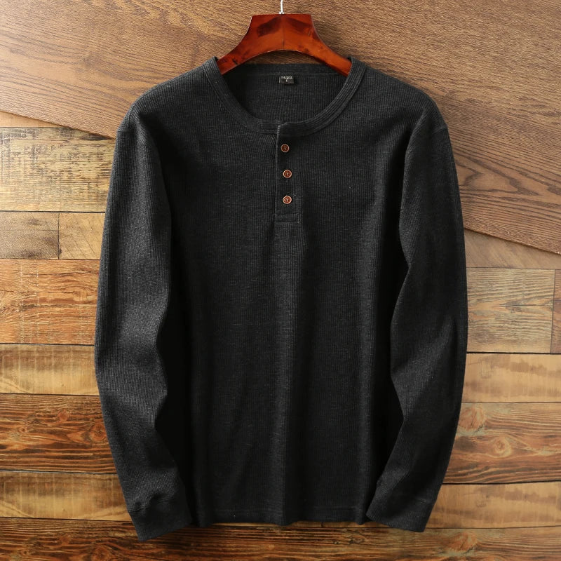 Ανδρική Μακρυμάνικη Ριμπ Μπλούζα Henley