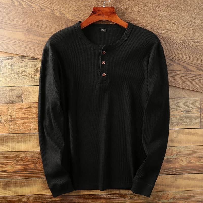 Ανδρική Μακρυμάνικη Ριμπ Μπλούζα Henley