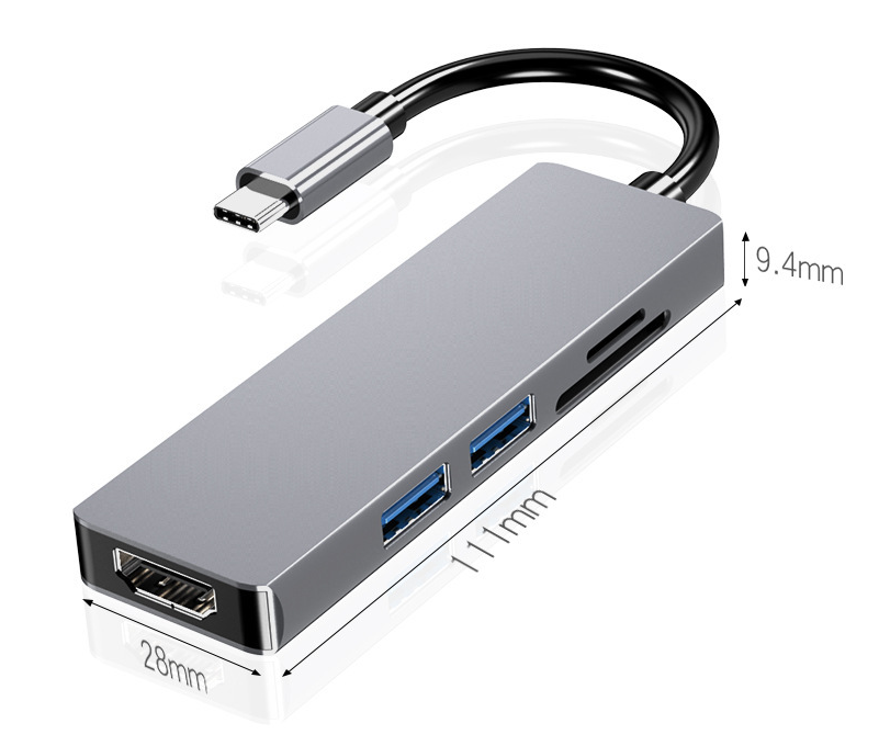 Hub USB-C – Συμπαγής Λύση 5 σε 1 με HDMI 4K