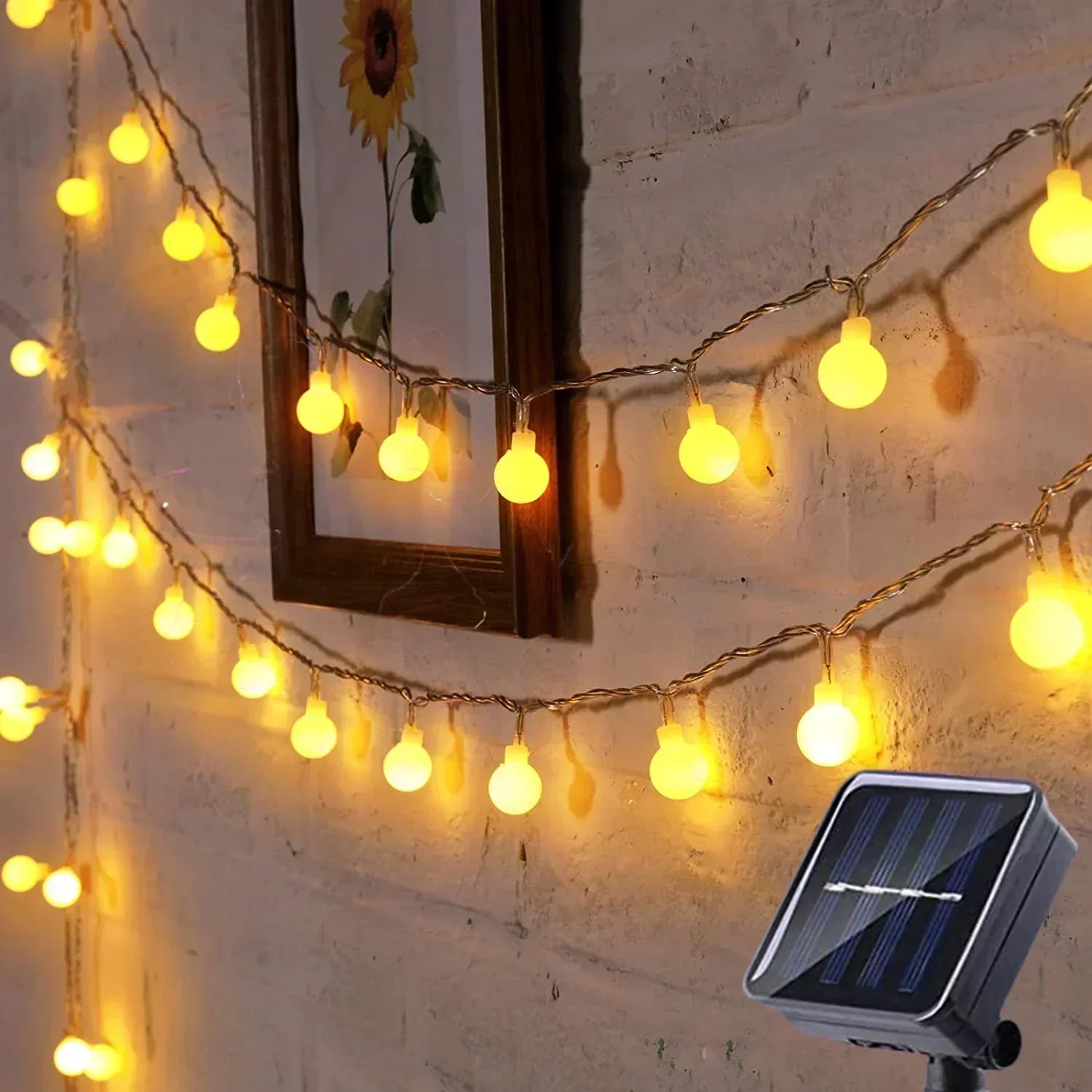 Ηλιακή Γιρλάντα Φωτισμού Εξωτερικού Χώρου IP65 για Κήπους και Βεράντες