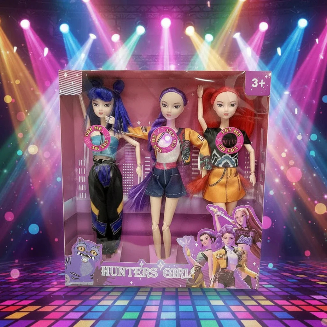Κούκλες K-Pop - Hunter Edition Σετ 3 Τεμαχίων με Λειτουργία Τραγουδιού