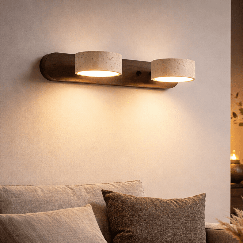 LED Επιτοίχιο Φωτιστικό από Τραβερτίνη για Αρχιτεκτονική Πολυτέλεια