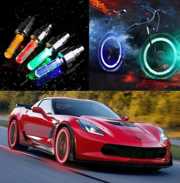 Φώτα LED για Βαλβίδες Ποδηλάτου με Ενεργοποίηση Κίνησης για Ασφάλεια