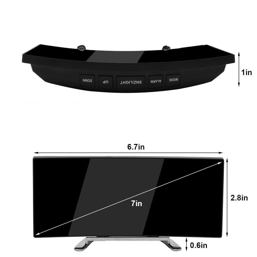 Καμπυλωτό Ψηφιακό Ξυπνητήρι LED