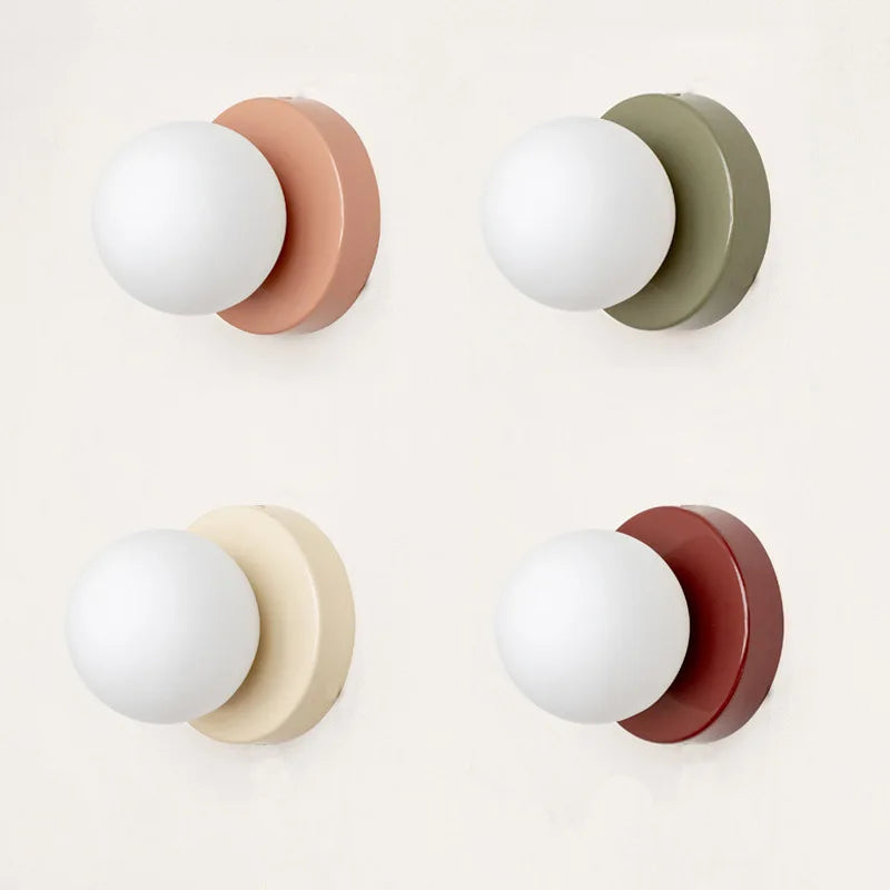 LED Φωτιστικό Τοίχου Macaron | Μοντέρνα Απλίκα από Έγχρωμο Γυαλί