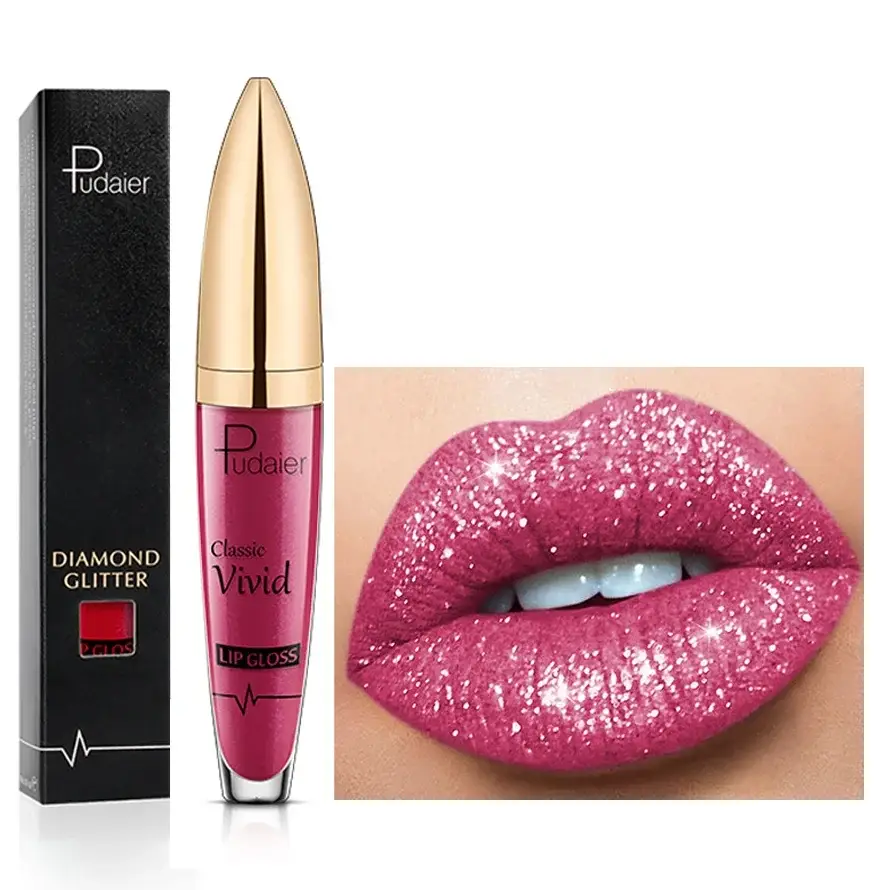 Αδιάβροχο Lip Gloss με Στρας – Λάμψη Μεγάλης Διάρκειας με Ποικιλία Χρωμάτων για Κάθε Περίσταση