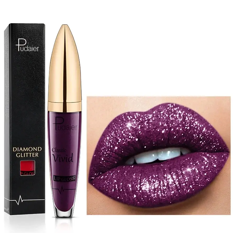 Αδιάβροχο Lip Gloss με Στρας – Λάμψη Μεγάλης Διάρκειας με Ποικιλία Χρωμάτων για Κάθε Περίσταση